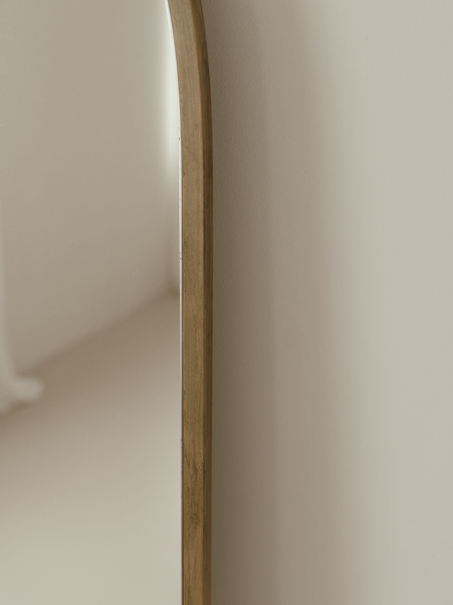 Duże Lustro Podłogowe Owalne 180x70 Brązowe