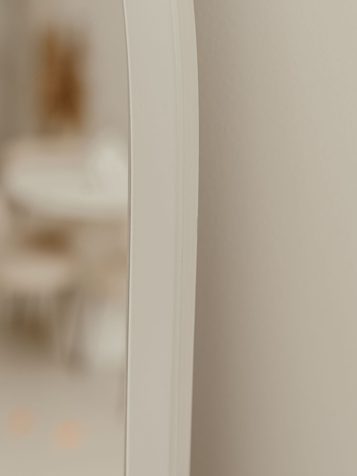 Duże Lustro Podłogowe Owalne 180x70 Białe