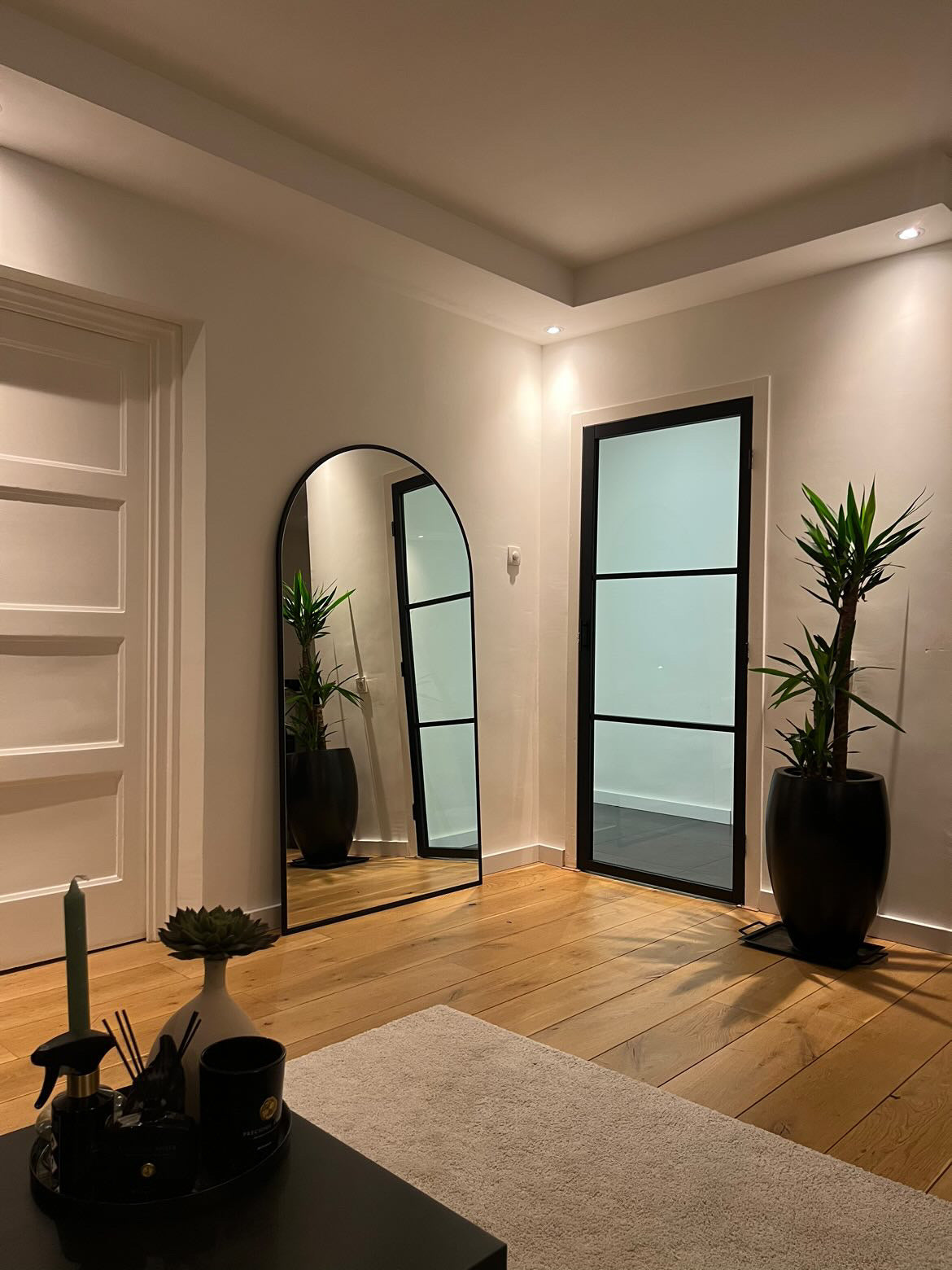 Duże Lustro Stałe Owalne 180x100 Czarne