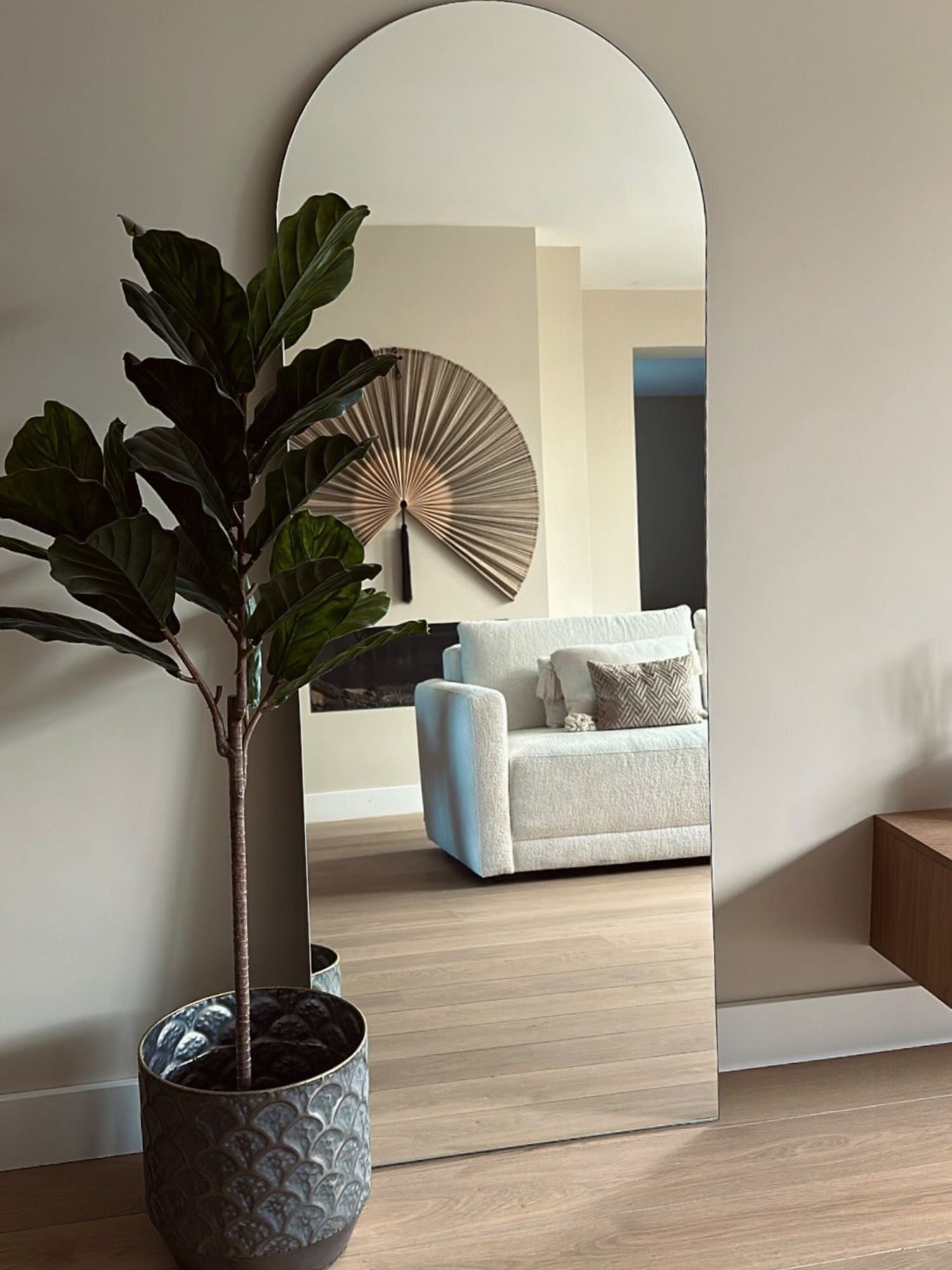 Lustro Podłogowe Bezramowe 180x70