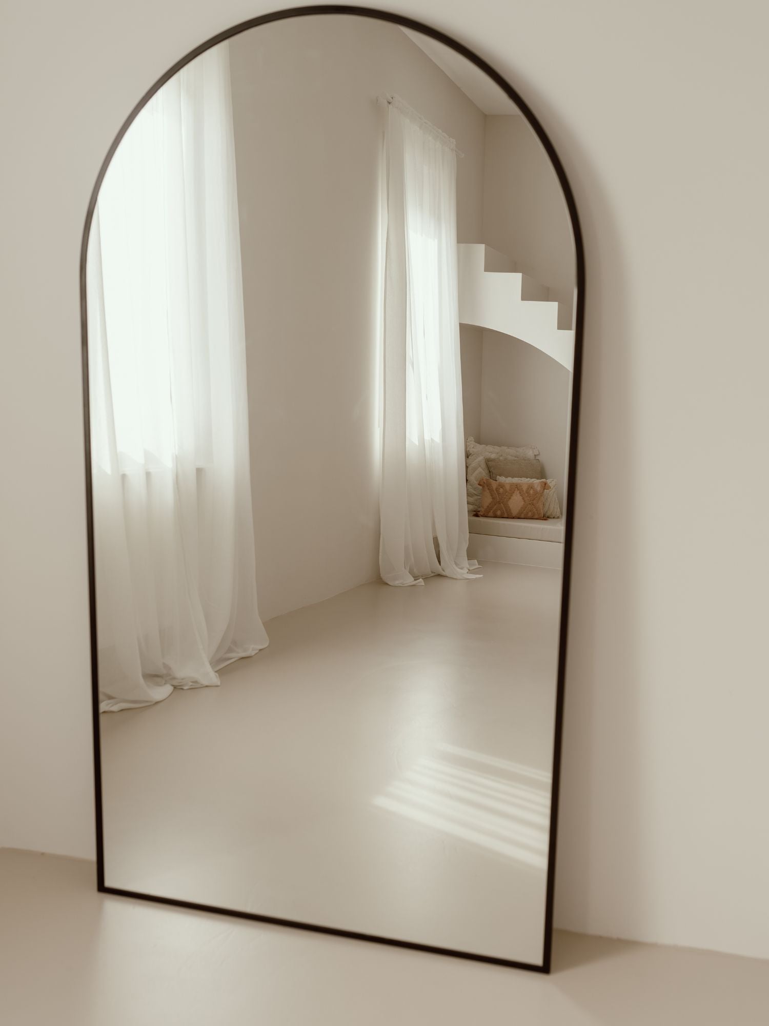 Duże Lustro Stałe Owalne 180x100 Czarne