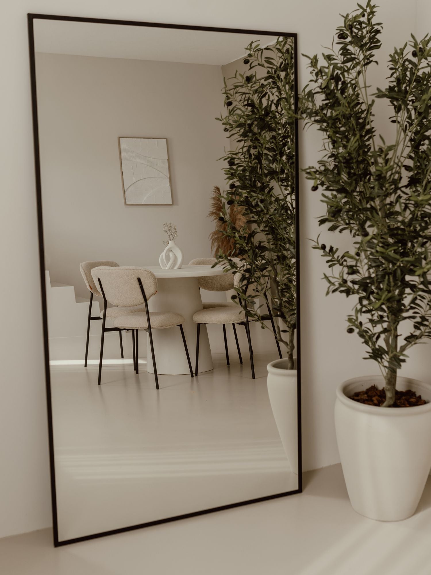 Duże Lustro Podłogowe Prostokątne 180x100 Czarne