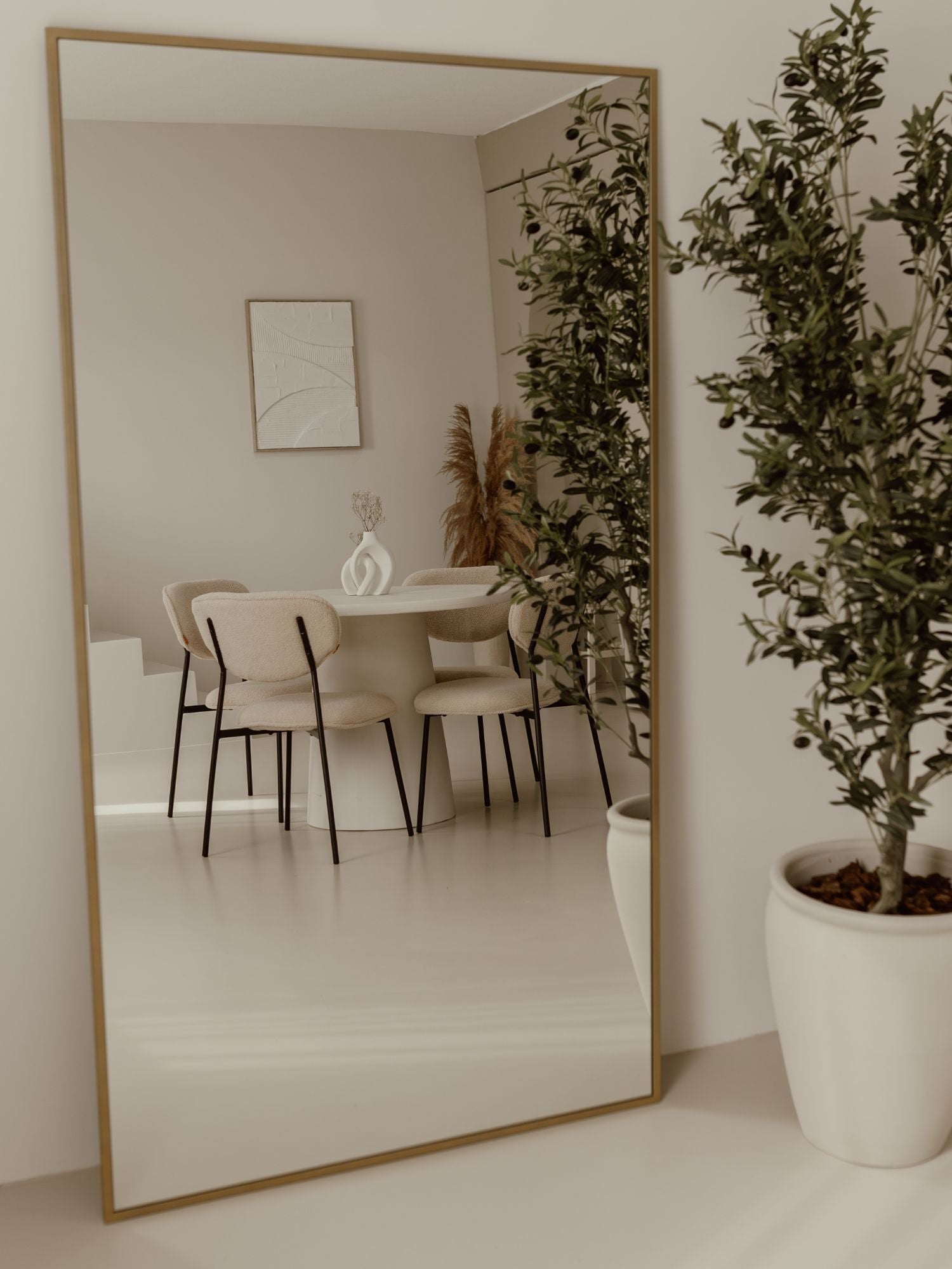 Duże Lustro Podłogowe Prostokątne 180x100 Złote