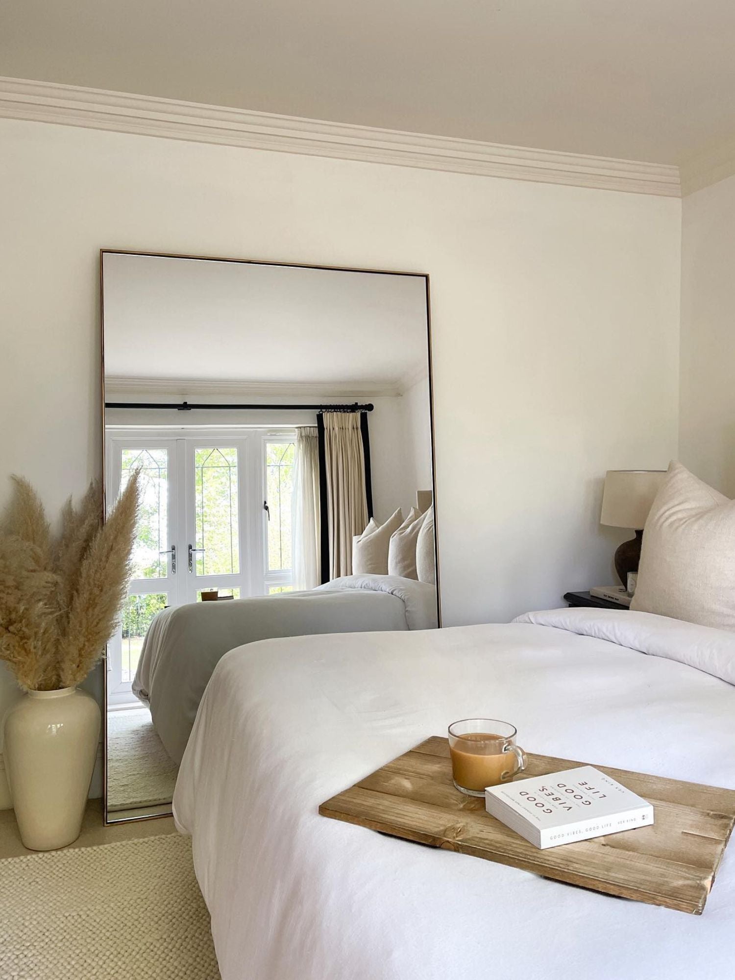 Duże Lustro Podłogowe Prostokątne 180x100 Złote