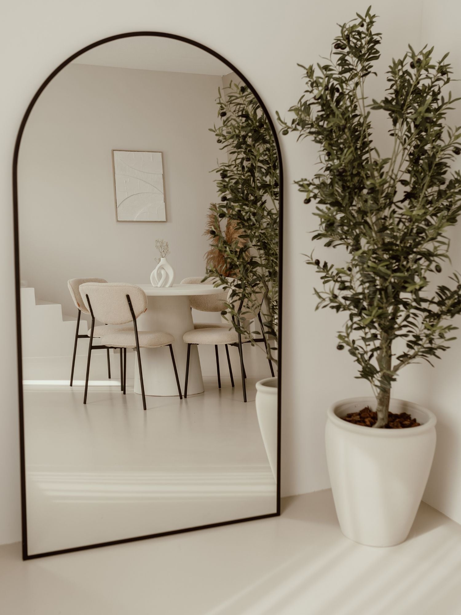 Duże Lustro Stałe Owalne 180x100 Czarne