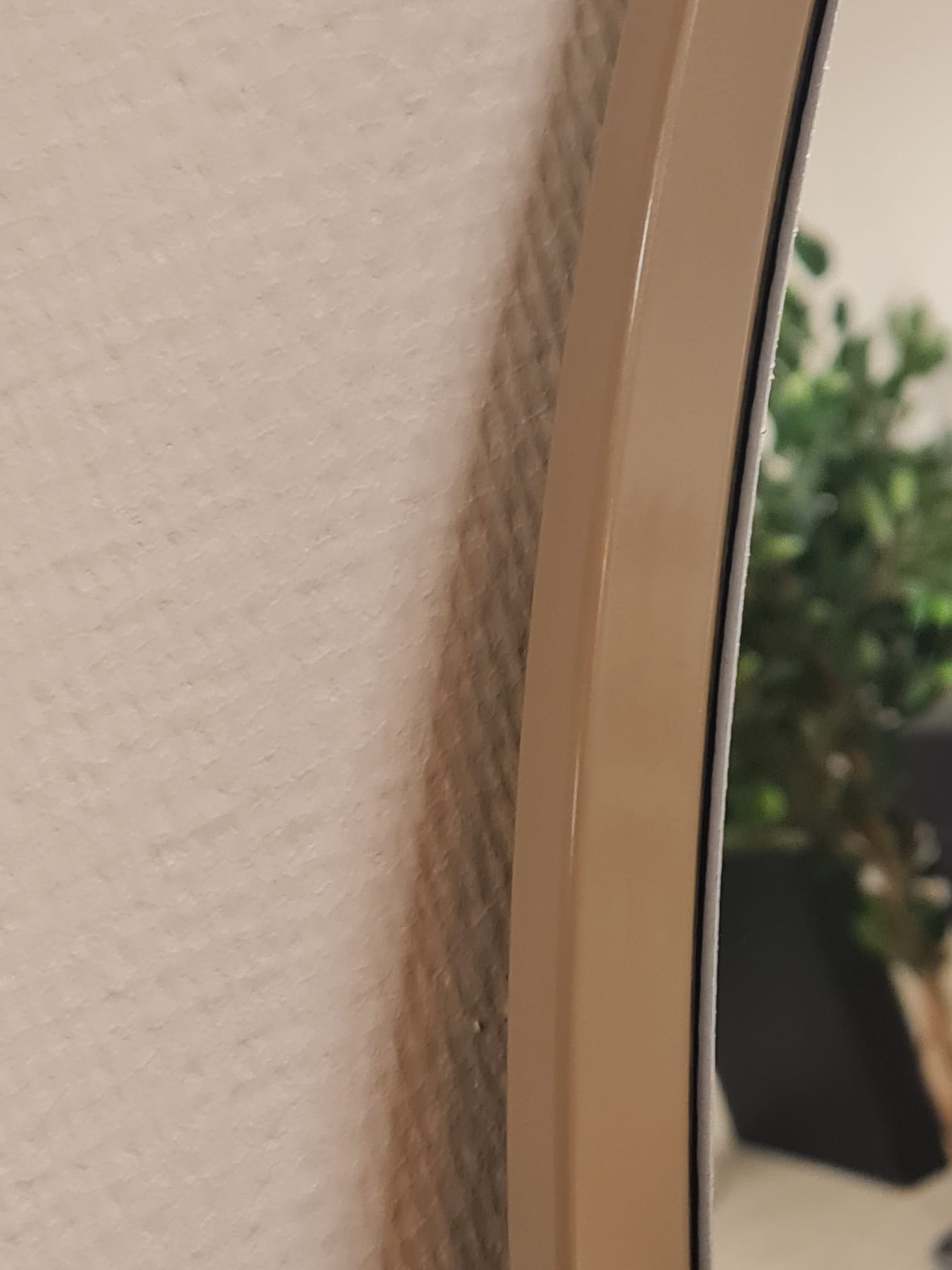 Duże Lustro Podłogowe Owalne 180x100 Taupe LIMITED