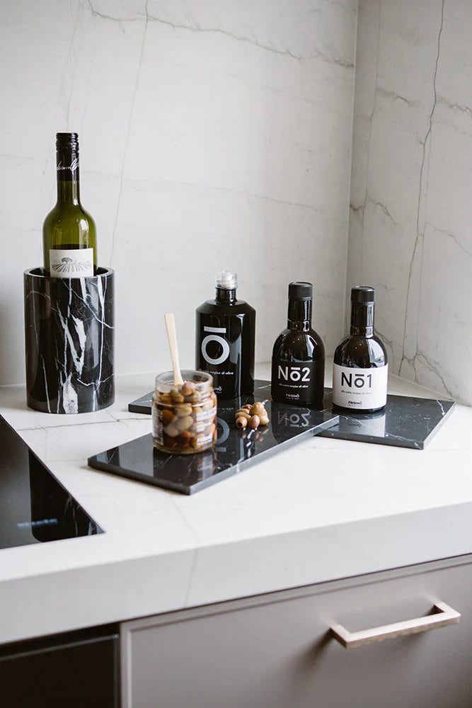 Marmurowy wazon/chłodnik do wina czarny Ø12x18 cm